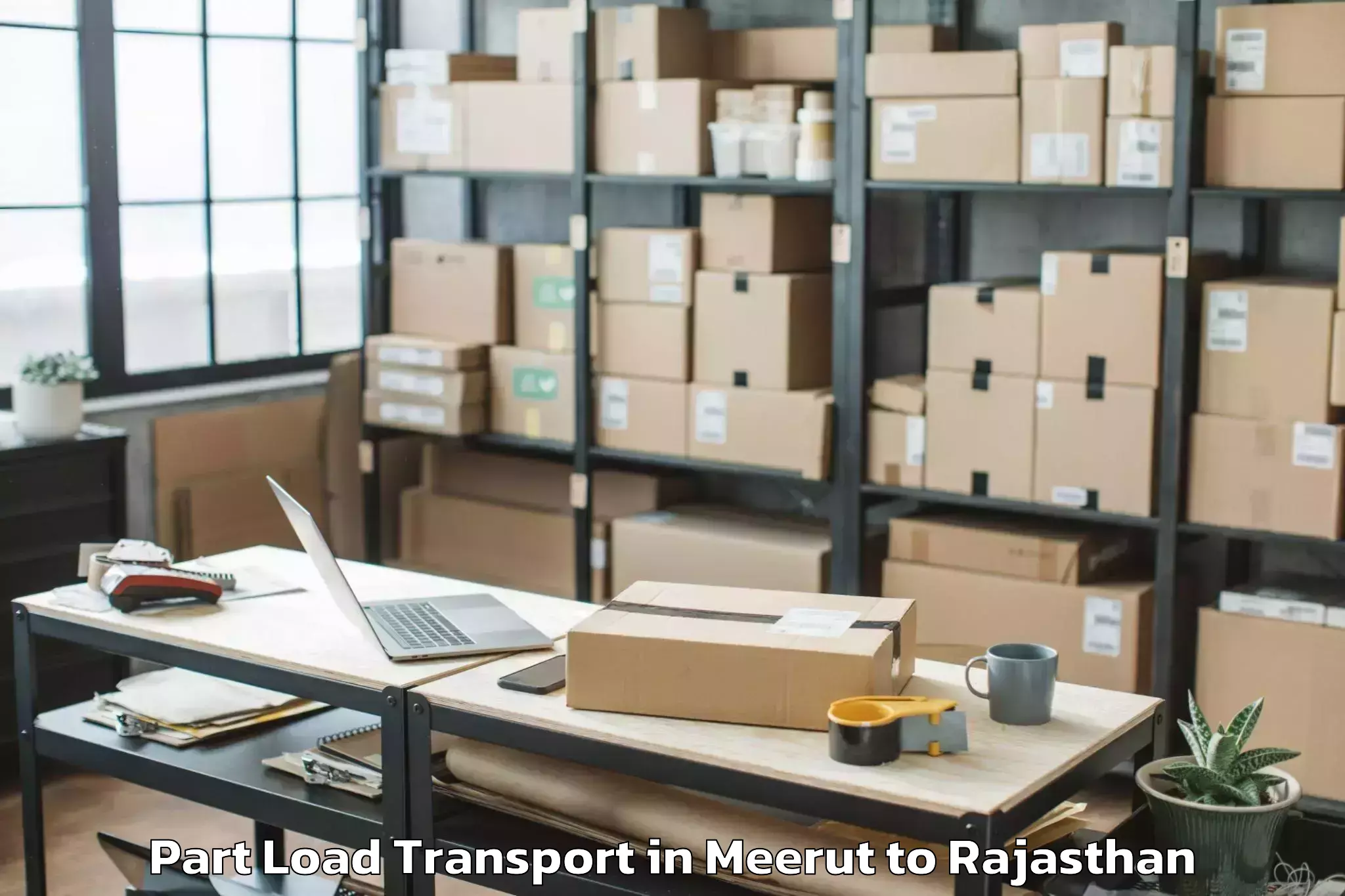 Leading Meerut to Lakheri Part Load Transport Provider